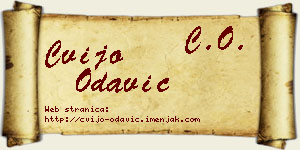 Cvijo Odavić vizit kartica
